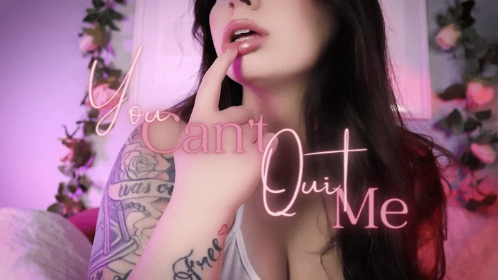 adela divine's thumbnail for femdom pov clip you can't quit me. themes are findom, goddess worship and gooning, relapse fantasy