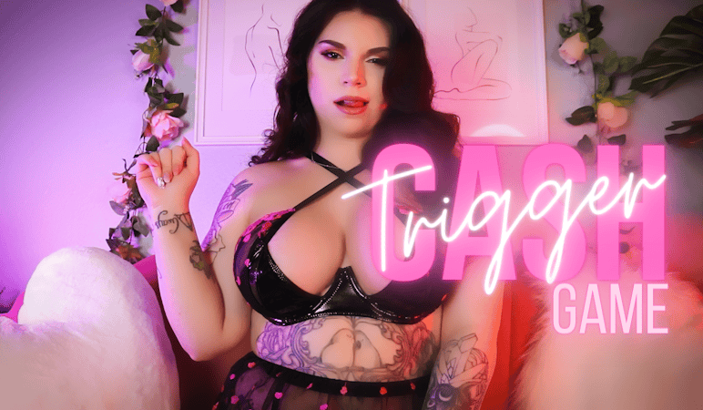 adela divine's thumbnail for femdom pov clip cash trigger game, themes are findom, jerk off instruction and goddess worship