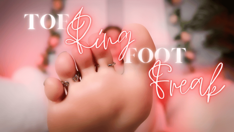 adela divine's thumbnail for femdom pov clip toe ring foot freak, themes foot fetish, foot worship, tease and denial, humiliation