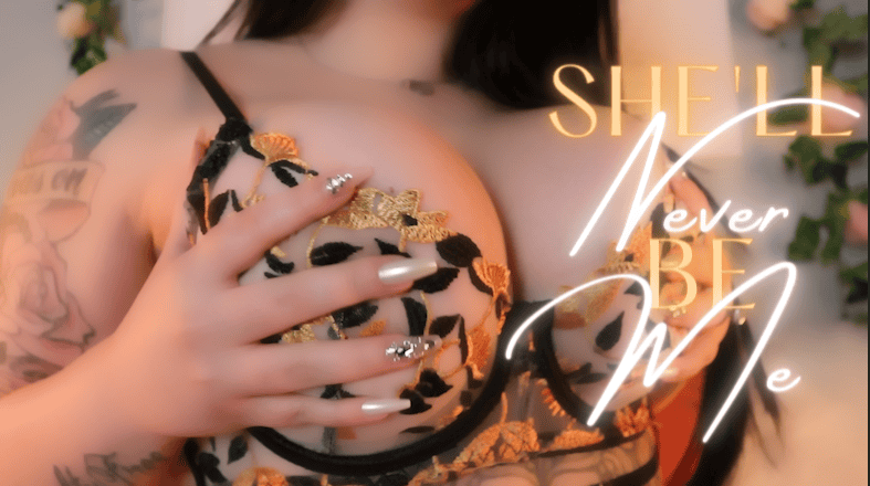 adela divine's thumbnail for femdom pov clip she'll never be me. themes homewrecking, gooning, humiliation