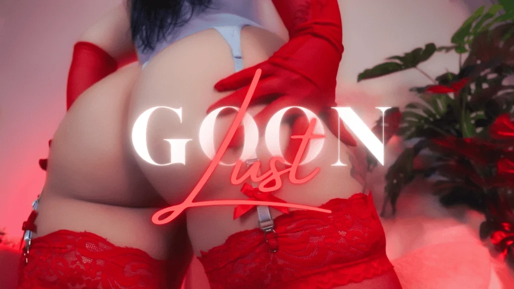 adela divine's thumbnail for femdom pov clip goon lust centered around gooning, tease and denial, big tits, and goddess worship