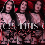 adela divine's thumbnail for femdom pov clip watch this clip everyday, gooning, gooner, mental domination, slave training